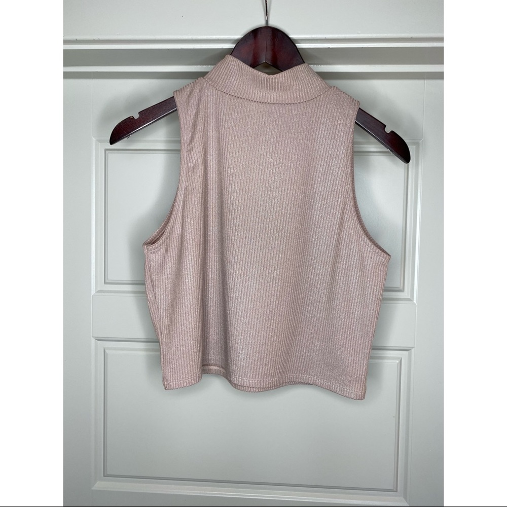 Pink and Silver Crop Top